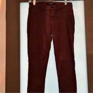 J Brand Burgandy Jeans